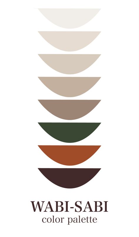 Wabi Sabi With Color, Wasabi Sabi Design, Wabi Sabi Interior Color Palette, Wasabi Style Interior, Wabi Sabi Color Palette 2023, Wabi Sabi Materials, Wabi Sabi Palette, Wabi Sabi Colour Palette, Japandi Palette Color