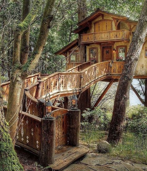 Luxury Tree Houses, Beautiful Tree Houses, Magical Images, Cool Tree Houses, Tree House Designs, Online Furniture Shopping, Cabin Plans, Tiny House Living, Beautiful Tree