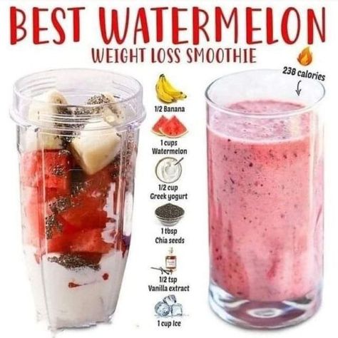 21-Day Vegan Smoothie Diet Challenge For a Flat Stomach - Conveganence Heart Healthy Smoothies, Health Bowls, Best Watermelon, Gut Reset, Easy Healthy Smoothie Recipes, Resep Smoothie, Plats Healthy, Fruit Smoothie Recipes Healthy, Fitness Recipes