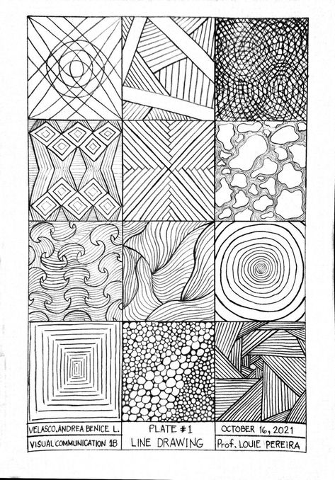 1 Line Drawing, Elements Of Art Space, Line Art Lesson, Rhythm Art, Ink Drawing Techniques, Basic Sketching, Interior Design Sketchbook, Pen And Ink Drawings, Freehand Drawing