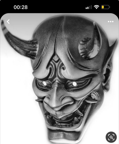 Hannya Mask Realism Tattoo, Hanya Mask Reference, Realistic Japanese Tattoo Design, Henya Masks Tattoo, Hayna Mask Tattoo, Hanya Mask Tattoo Design, Oni Mask Tattoo Design Ideas, Oni Mask Tattoo Design, Mascara Hannya