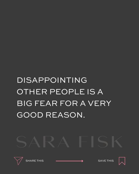 Graphic is dark gray with white text and  expands on text from caption. People Pleasing, Biggest Fears, Done With You, The Fear, Tell The Truth, Feel It, The Truth, Other People, I Can