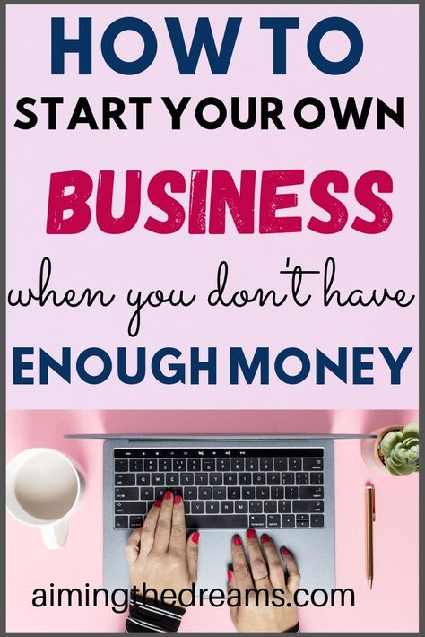 How to start your own business with less money, no questions asked. #ownbusiness helps you to be your own boss. you can scale the business and #makemoney while #workfromhome. #sidehustles let you earn #sideincome   - Aimingthedreams Business With No Money, Start Own Business, Start A Business From Home, Creating A Business Plan, To Start A Business, Start A Business, Marketing Skills, No Money, Creating A Business