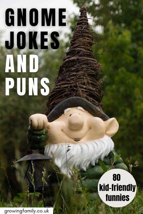 Gnome Quotes, Gnome Puns, Kid Friendly Jokes, Quotes For Family, Santa Quotes, Funny Garden Gnomes, Jokes And Puns, Gnome Images, Lunchbox Jokes