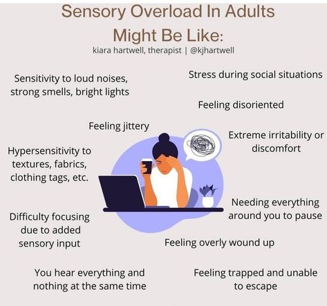 Quotes About Sensory Overload, Sensory Sensitivity In Adults, Sensory Box Adults, Sensory Overload Parent, Tips For Sensory Overload Adults, Sensory Processing Sensitivity, Sensory Processing Disorder In Adults, Sensory Seeking Adults, How To Deal With Sensory Overload