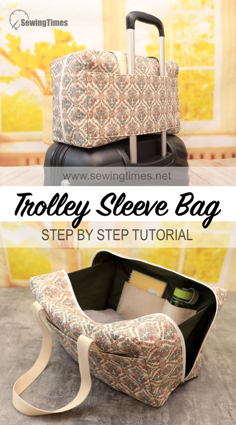 🚀 DIY Travel Bag with Trolley Sleeve | How to make a Carry On Underseat Luggage