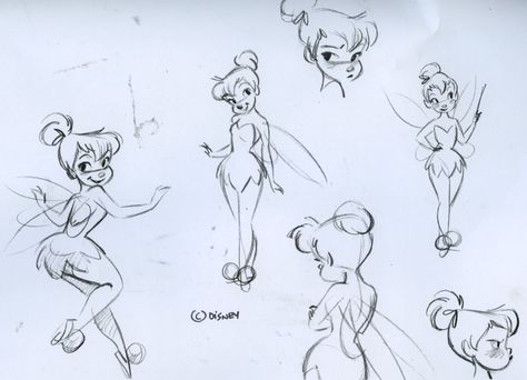 “Tink” by Steve Thompson* • Blog/Website | (www.stevethompson-art.tumblr.com) ★ || CHARACTER DESIGN REFERENCES™ (https://www.facebook.com/CharacterDesignReferences & https://www.pinterest.com/characterdesigh) • Love Character Design? Join the #CDChallenge (link→ https://www.facebook.com/groups/CharacterDesignChallenge) Share your unique vision of a theme, promote your art in a community of over 50.000 artists! || ★ Art Of Disney Fairies, The Art Of Disney Fairies, Tinkerbell Characters, Steve Thompson, Art Of Disney, Arte Punk, Animation Sketches, Disney Art Drawings, Disney Concept Art