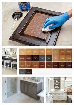 Tips for staining cabinets or changing stain color. #stain #DIY Kitchen Cabinet Plans, Antique Kitchen Cabinets, Stained Kitchen Cabinets, Architecture Renovation, Color Kitchen, Cabinet Plans, Rustic Kitchen Cabinets, Staining Cabinets, Kitchen Ideas Modern Luxury