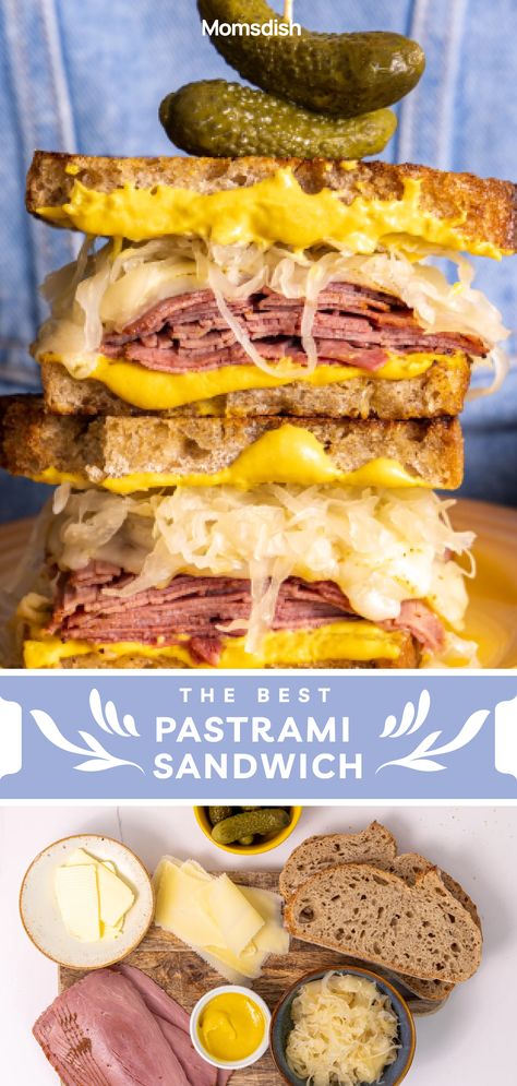 Deli Sandwiches Recipes, Pastrami Sandwich Recipe, Pastrami Recipe, New York Deli, Food Presentation Plates, Types Of Sandwiches, Pastrami Sandwich, Cold Sandwiches, Deli Sandwiches