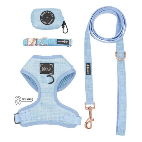 Dog Four Piece Bundle - Blumond Cute Dog Collars For Boys, Dog Preparation, Dog Accesories, Velvet Dog Collar, Pet Things, Blue Dog Collar, Dog Collar Boy, Cute Dog Collars, Dog Collar Bows