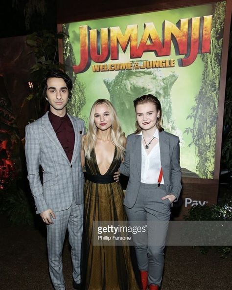 Alex Wolff, Madison Iseman and Morgan Turner at the Jumanji premiere. Morgan Turner, Jedi Academy, Alex Wolff, Nat Wolff, Madison Iseman, Welcome To The Jungle, Columbia Pictures, Hollywood California, December 11