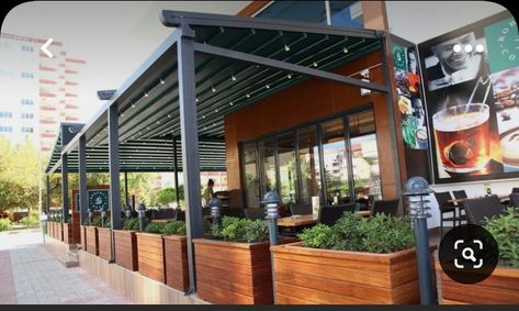 Alfresco Designs Restaurant, Canopy Cafe Outdoor, Outdoor Restaurant Kitchen Design, Al Fresco Restaurant Design, Al Fresco Dining Restaurant, Canopy Restaurant, Outdoor Restaurant Patio, Kitchen Canopy, Restaurant Facade