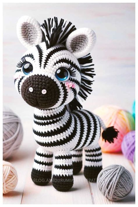 Amigurumi Zebra Crochet Free Pattern Crocheted Chickens, Missing Grandma, Crochet Zebra Pattern, Simple Amigurumi, Christmas Diy Sewing, Crochet Zebra, Crochet Poncho Free Pattern, Easy Crochet Animals, Crochet Chicken