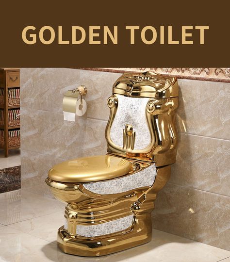 Golden Toilet, Toto Bidet, Gold Toilet, Wooden Toilet Seats, Bathroom Sanitary, Lists Ideas, Luxury Toilet, European Wall, Bidet Attachment