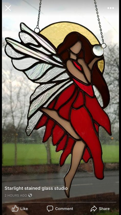 Stained Glass Fairies, Fairy Stained Glass Patterns, Stainglass Pattern, Stained Glass Fairy, Glass Painting Patterns, Stained Glass Studio, Dancing Drawings, Stained Glass Angel, Glass Painting Designs