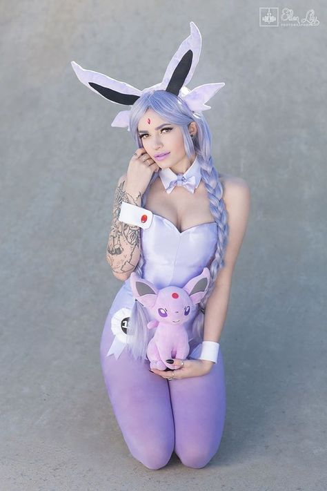 Lilac and More Lilac💜🔮 Espeon Cosplay, Kelly Lebrock, Character Cosplay, Bunny Suit, Pokemon Cosplay, Girly Dresses, Cosplay Characters, Cute Cosplay, Bunny Girl