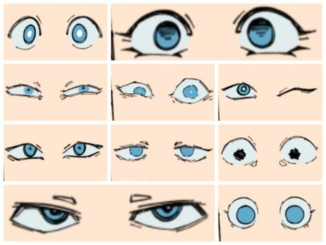 Stylized Eyes Drawing, Squinting Eyes Drawing, Eyes Anatomy, Stylized Eyes, Drawn Eyes, Anatomy Tips, Eye Aesthetic, Eye Reference, Teacher Art