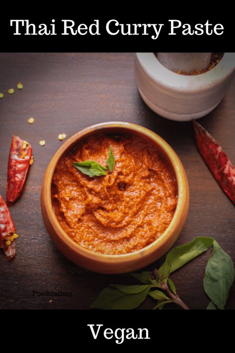 Thai Red Curry Paste Recipe, Red Curry Paste Recipe, Vegan Thai Red Curry, Curry Paste Recipe, Red Thai Curry, Thai Red Curry Paste, Tikka Masala Sauce, Thai Curry Paste, Masala Sauce