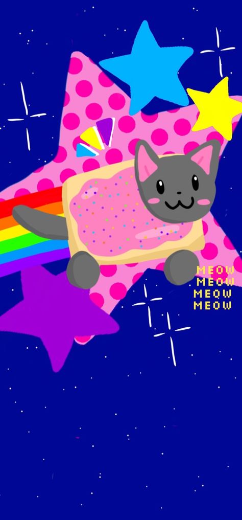 Nyan Cat Wallpapers, Cat Wallpapers, Neon Cat, Nyan Cat, Indie Room Decor, Indie Room, Cat Wallpaper, Pikachu, Room Decor