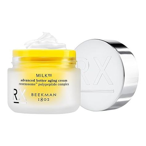 Amazon.com: Beekman 1802 Milk RX Advanced Better Aging Cream - 1.69 fl oz - Milk Protein Exosomes & Reneseed Polypeptide Lift, Firm & Tighten Skin - Fragrance Free - Cruelty Free : Beauty & Personal Care Beekman 1802, Aging Cream, Milk Protein, Pretty Hair, Skin Care Moisturizer, Skin Care Women, Skin Tightening, Christmas 2024, Skin Firming