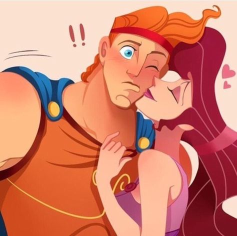 Hercules & Meg Meg Hercules, Hercules Disney, Disney Hercules, Images Disney, Disney Couples, Pinturas Disney, Disney Life, Disney Lover, Disney Kids