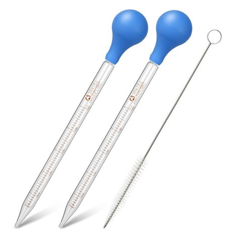 Glass Pipette Dropper 10ML Graduated Liquid transfer Pipettes with Rubber Suction Bulb x 2 Pcs + Cleaning Brush x 1 PC, by Hyber&Cara: Amazon.co.uk: Business, Industry & Science Scientific Inquiry, Lab Instruments, Mineral Water Bottle, Pipettes, Mct Oil, Lab Equipment, Science Lab, Water Quality, Usda Organic