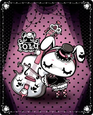 Loly  ** gothic-lolita #loly #gothic #lolita #rabbit Rabbit Character Design, Gothic Rabbit, Rabbit Character, Bunny Stickers, Arte Doodle, Hello Kitty Images, Emo Art, Emo Wallpaper, Creepy Cute