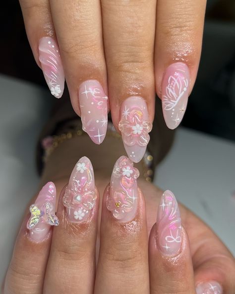 Pink everythinggg 🎀 ✧ : *✧ ib @culo.studio :* ✧ *✧: #gelnails #nailinspo #nailinspiration #nailart #naildesigns #nailartinspo #nailsoftheday #gelx #gelxnails #apresgelx #handpaintednails Bridal Nail Art, Pink Gel Nails, Nail Jewels, Acrylic Press On Nails, Simple Gel Nails, Summery Nails, Glow Nails, Blush Nails, Pretty Gel Nails