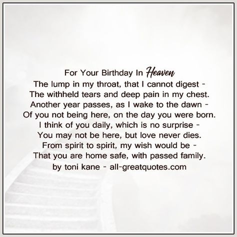 Happy Birthday Nan In Heaven, Angel Baby Birthday, Birthday Heaven, Missing Parents, Birthday Sister Quotes, Parents Poem, Nephew Birthday Quotes, Mother's Day In Heaven, Quotes Memories