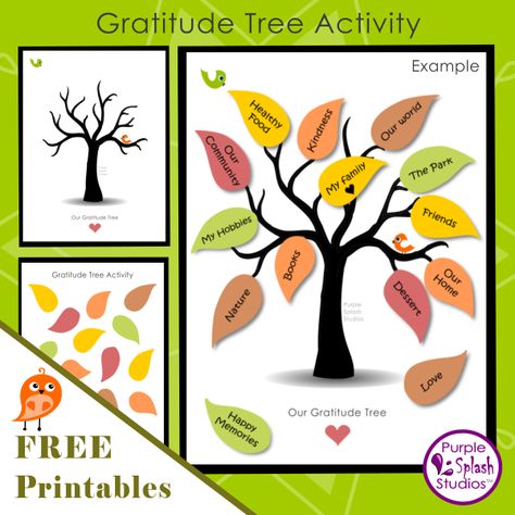 Free Printable for Families or Kids: Gratitude Tree Activity Gratitude Tree For Kids, Family Tree Ideas For School, Family Tree Poster Ideas, Family Tree Ideas, Poster Board Ideas, Family Tree Drawing, Gratitude Activity, Tree Activity, Kids Bulletin Boards