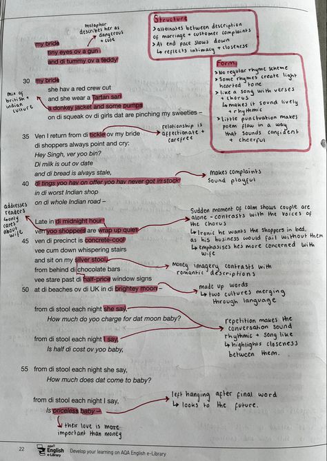 aqa gcse english literature - Love and relationships poetry | ‘Singh Song!’ analysis and annotations #gcse #english #poetry #study #studymotivation #notes Essay Opening, English Literature Poems, Poetry Study, Gcse Poems, Song Analysis, English Gcse Revision, Relationship Poetry, English Literature Notes, Gcse English Literature