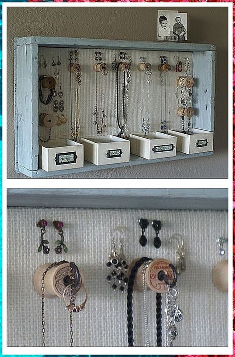 Diy jewelry holder wall