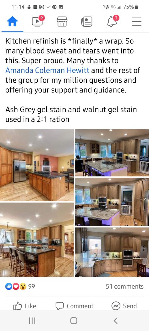 Stain Kitchen Cabinets, Gel Stain Kitchen Cabinets, Stained Kitchen Cabinets, Blood Sweat And Tears, Gel Stain, Ash Grey, Kitchen Cabinets, Ash, New Homes