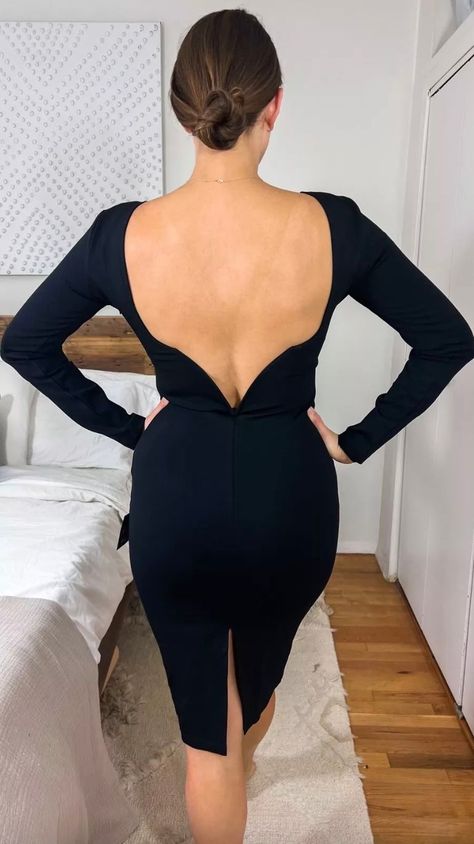 Wedding guest dresses, black backless dress. Glamorous Backless Bodycon Midi Dress, Chic Black Backless Bodycon Dress, Fitted Black Backless Bandage Dress, Black Stretch Backless Midi Dress, Fitted Black Backless Midi Dress, Backless Midi Dress, Black Backless Dress, Backless Wedding, Wedding Guest Dresses