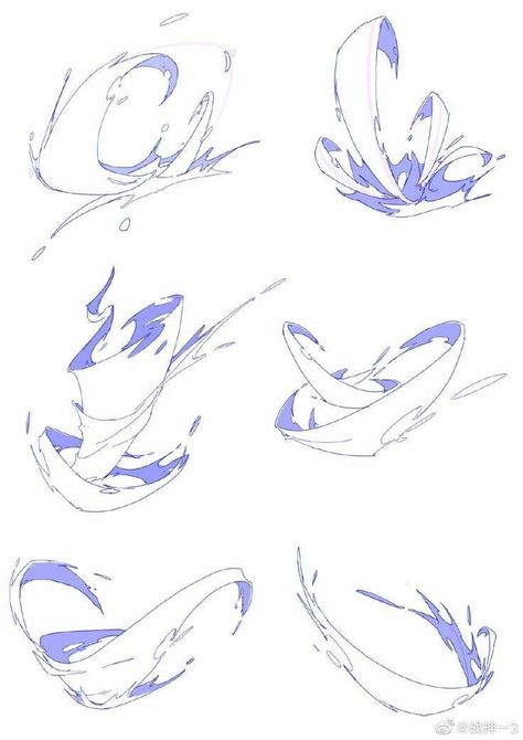 Special Effects Drawing, Water Effect Drawing, Magic Drawing Reference, Bounce Drawing, Anime Effects, Water Reference, Explosion Drawing, How To Draw Water, Kartu Pokemon