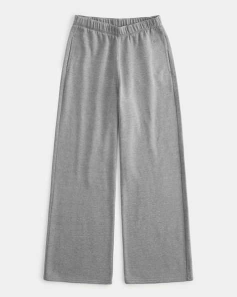 Women's Ultra High-Rise Wide-Leg Sweatpants | Women's Clearance | HollisterCo.com Wide Leg Sweatpants, Teen Clothing, Womens Sweatpants, Clothing For Women, Outfits For Teens, Hollister, Women Men, Create Your, Wide Leg