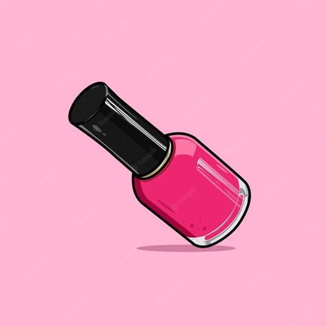 Premium Vector | Realistic shiny pink nail polish in glass bottle with black lid pink background vector illustration Nail Polish Illustration, Pink Nail Polish, Pink Nail, Vector Photo, Pink Background, Glass Bottle, Glass Bottles, Premium Vector, Vector Illustration