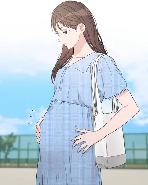 Positively Yours, Anime Pregnant, Pregnancy Art, Online Comics, Romantic Anime Couples, Pregnant Couple, Romantic Manga, Cute Love Cartoons, Anime Family