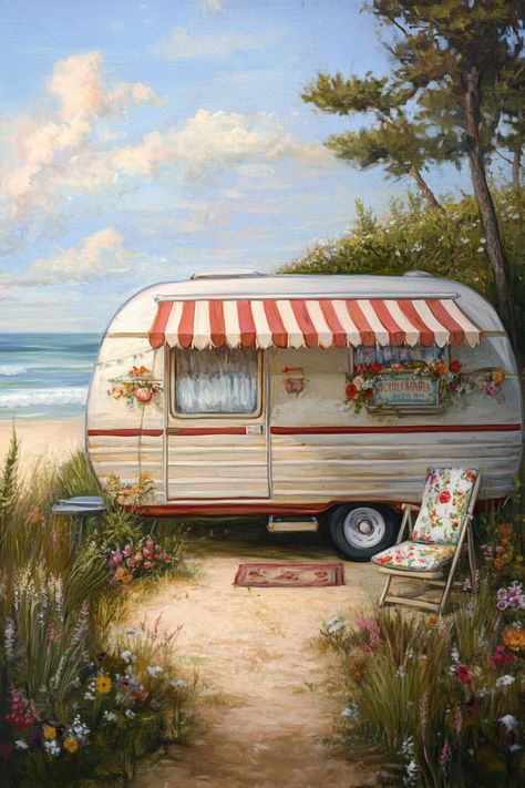 Camper design. Striped awning, chintz cushions, beach hut painting.

Unleash your wanderlust, mariners! Imagine soaking in the serenity of the seaside right from your RV's comfortable interior. Dive into our latest compilation of 69 stunning Coastal Grandmillennial RV Interiors that stir a unique blend of nautical nostalgia and vintage grandeur. Become a part of this journey as we navigate…

Read more: https://tastyinteriors.com/generated-post-69-coastal-grandmillennial-rv-interiors-nautical-nostalgia-on-the-road/ Montessori Reading Corner, Coastal Grandmillennial, Hut Painting, Vintage Camper Art, Striped Awning, Beach Huts Art, Rv Interiors, Camper Design, Camper Art