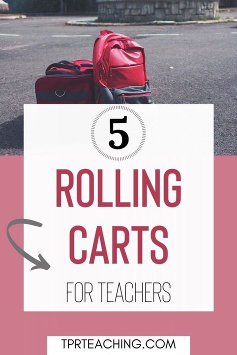 Rolling Carts to keep teachers organized! Do you have a lot of things that just weigh down bags? A rolling cart may be a suitable solution for your supplies. Rolling Bags For Teachers, Teacher Rolling Cart, Teacher Cart, Rolling Carts, Online Teaching Resources, Teaching English Abroad, Traveling Teacher, Teaching English Online, Teaching Supplies