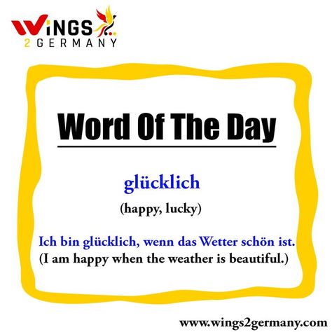 German Word Of The Day, Learn German Language, German Teacher, Education In Germany, German Language Course, Language Levels, All The Best Wishes, German Word, German Translation