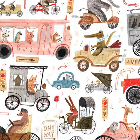 Rebecca Green, Picture Books Illustration, Childrens Books Illustrations, Car Illustration, Childrens Illustrations, Editorial Illustration, Freelance Illustrator, Children's Book Illustration, Art Plastique