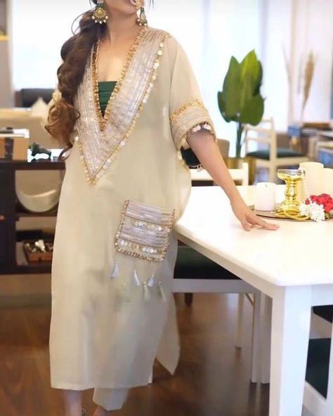 Follow us for more designs of Women's fashion outfits summer articles #trending #fyp #love #follow #explore #viral Latest Pakistani Fashion 2024, Trendy Indowestern Outfits For Women, Kaftan Kurti Designs, Unique Kurta Designs Women, Daily Casual Outfits For Women, Trending Kurti Designs, Grey Lengha, Lucknowi Suits, Fashion Outfits Summer