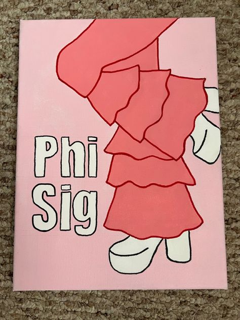 Cherry Sorority Canvas, Bachelor Big Little Reveal, Sorority Canvas Tri Delta, Phi Sigma Sigma Canvas Paintings, Canvas Sorority Painting, Alpha Phi Painting Canvas, Sorority Canvas Paintings Delta Zeta, Delta Zeta Painting Canvases, Phi Mu Paintings Canvases