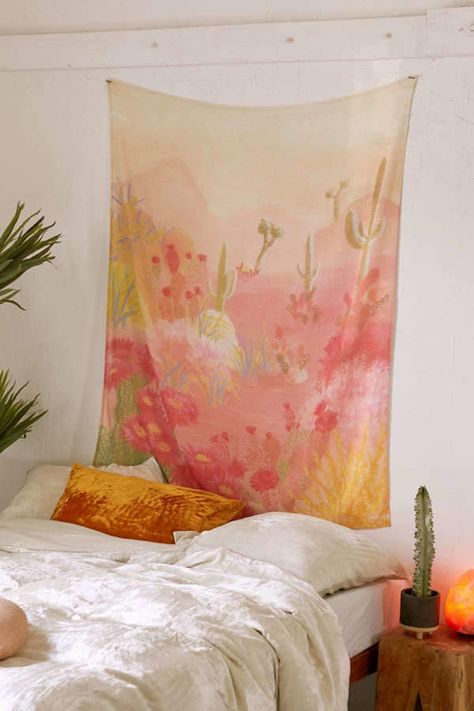 Desert Landscape Tapestry Music Tapestry, Colorful Desert, Modern Apartment Interior, Landscape Tapestry, Desert Print, Print Curtains, Pink Music, Showroom Interior Design, Rustic Bathrooms