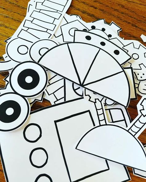 Robot Worksheets Free Printable, Robot Party Activities, Robot Craft Preschool Art Projects, Robot Theme Preschool Activities, Build A Robot Craft, Robot Templates Free Printable, Preschool Robot Craft, Build A Robot Printable, Robot Crafts For Toddlers