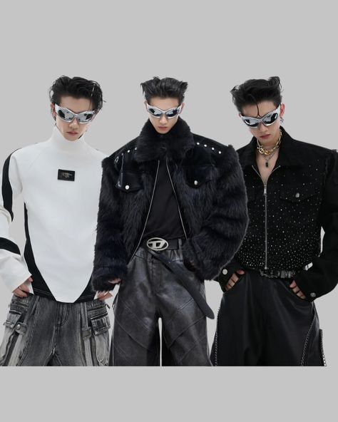 Y3k Outfits Men, Y3k Outfits, Cyberpunk Fashion, Body Reference Poses, Guys Clothing Styles, Streetwear Men, Streetwear Men Outfits, Body Reference, Outfits Men