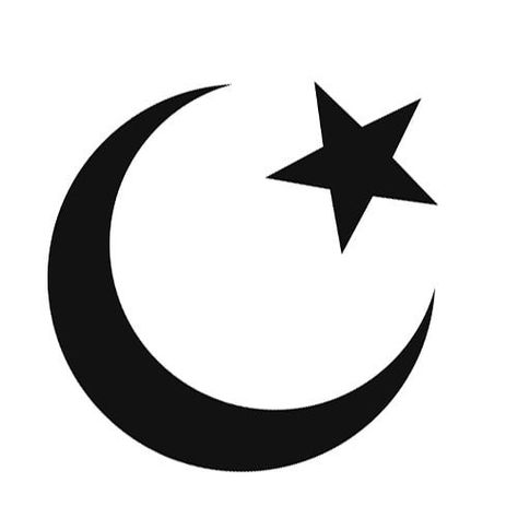 Star and Crescent of Islam  This emblem, commonly recognized as the symbol of the Islamic faith, has actually acquired its association to the faith by association, rather than intent.  The star and crescent symbol itself is very ancient, dating back to early Sumerian civilization, where it was associated with the sun God and moon Goddess (one early appearance dates to 2100 BCE), and later, with Goddesses Tanit and even Diana. The symbol remained in near constant use, and was eventually adopted i Moon Symbol Meaning, Islam Moon, Moon Star Tattoo, Luna Tattoo, Turkish Flag, Secret Societies, Signs And Symbols, Crescent Moon Tattoo, Moon Symbols