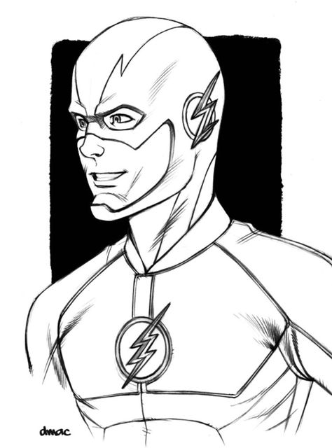 The Flash Cartoon Drawing, The Flash Art Drawing, The Flash Drawing, Flash Coloring Pages, The Flash Art, Hero Drawing, Flash Sketch, Flash Superhero, Flash Drawing