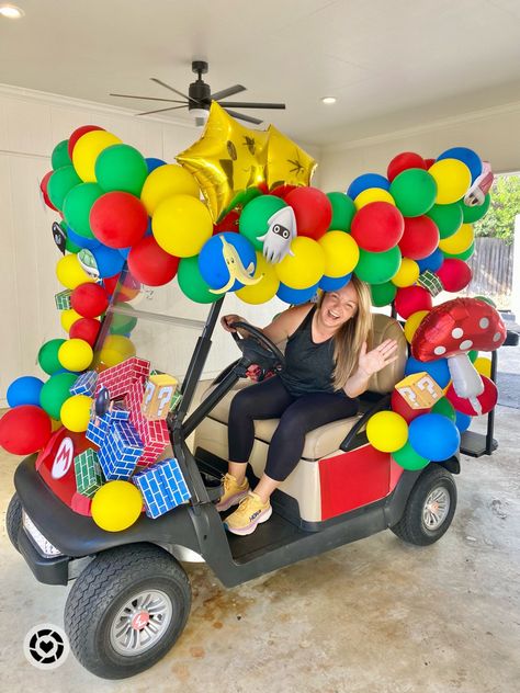 Halloween 2023: Mario Kart Follow my shop @homeandhammer on the @shop.LTK app to shop this post and get my exclusive app-only content! #liketkit #LTKmidsize #LTKfamily #LTKHalloween @shop.ltk https://liketk.it/4mcLM Mario Wagon Halloween, Halloween Golfcart Ideas, Mario Kart Golf Cart Decor, Mario Golf Cart Decorations, Halloween Golf Cart Ideas, Halloween Golf Cart, Golf Cart Decorating Ideas, Mario Halloween, Golf Cart Decorations